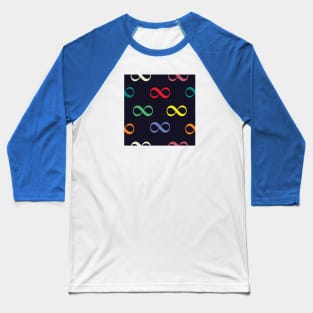 Colorful Infinity Eternal Pattern Baseball T-Shirt